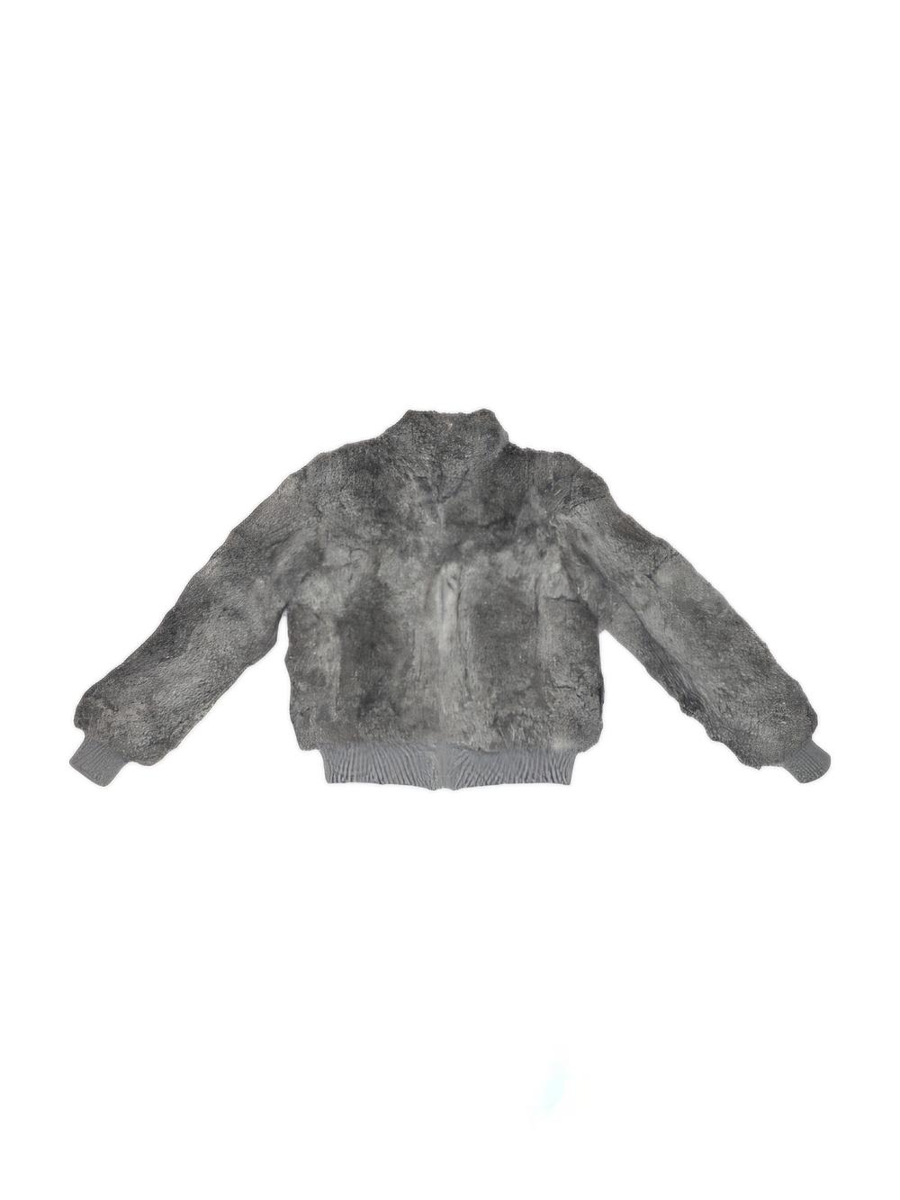 Grey Rabbit Fur Jacket